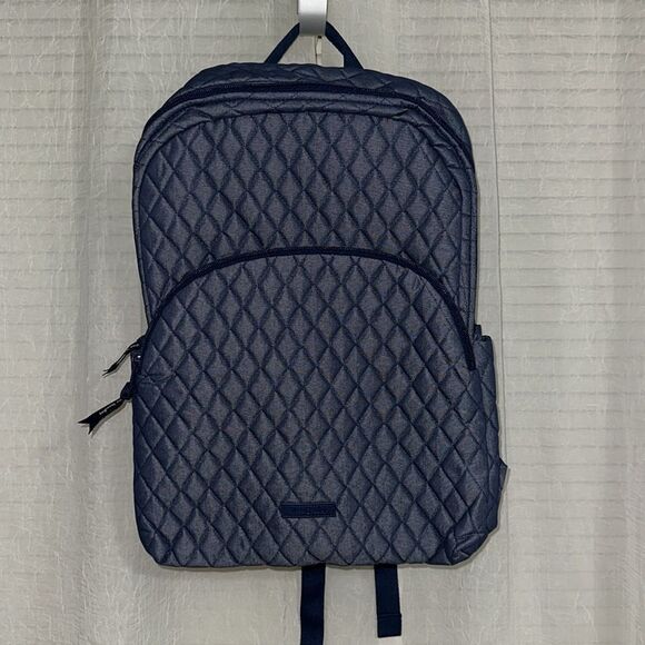 Vera Bradley Denim Moonlight Navy Large Laptop Essential 